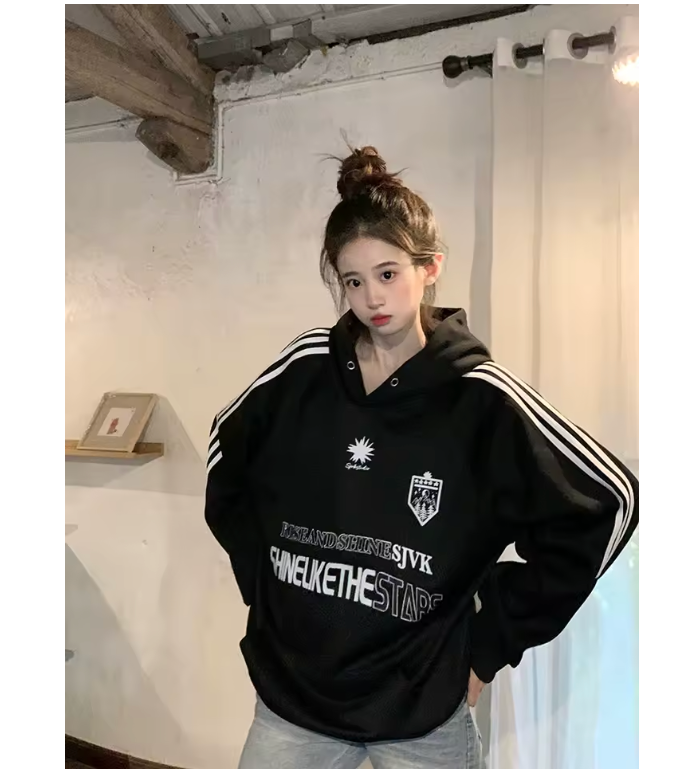 Plus Size Women's Clothing 2024 New Spring and Autum Thin Loose Hooded Sweatshirt Women's Trendy Brand High-end Lazy Style Top