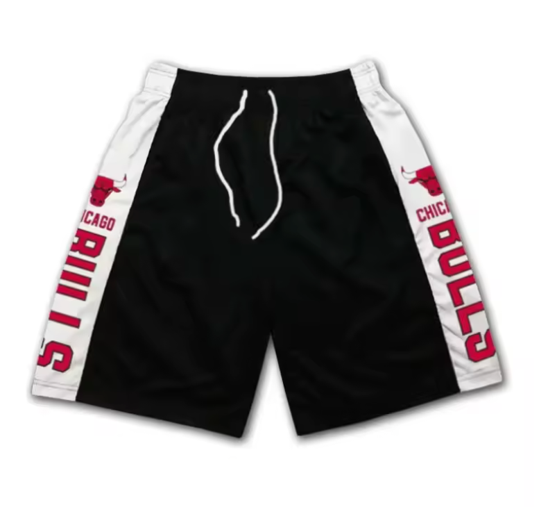 Family Summer Fashion Chicago Bulls American Vintage Basketball Embroidery Magic Raptors Shorts Loose Light Breathable Pants