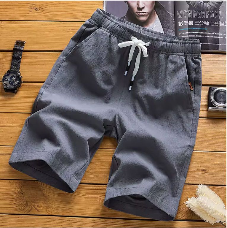 2025 White Shorts Men Japanese Style Polyester Running Sport Shorts for Men Casual Summer Elastic Waist Solid Shorts Clothing