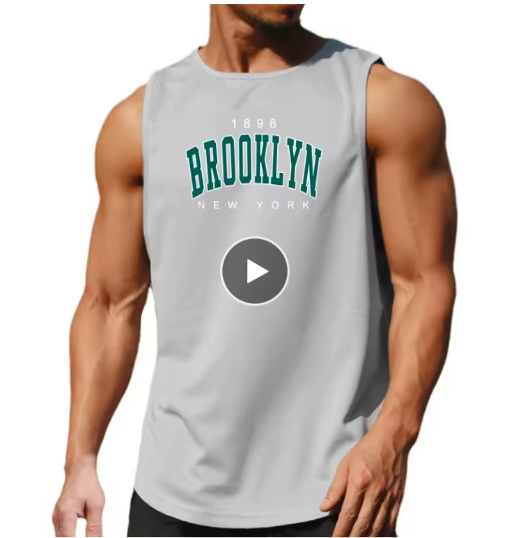 1898 Brooklyn New York Printed Summer Fashion Sports Tank Tops Mens Quick Dry Running Vest Mesh Gym Clothing Basketball Jerseys