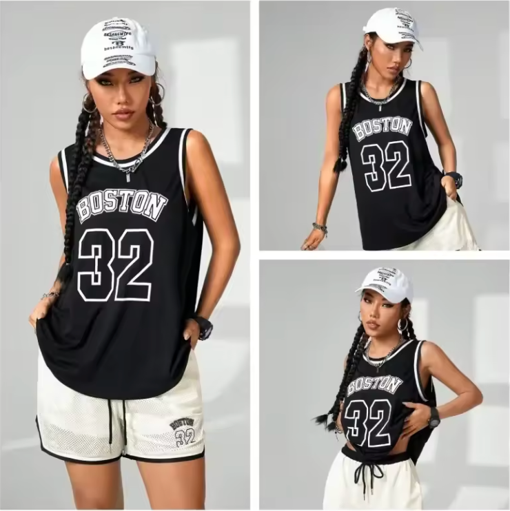 Popular Women's Basketball Vest Loose Breathable Quick-drying Vest Outdoor Sports Training Basketball Loose Comfortable Vest
