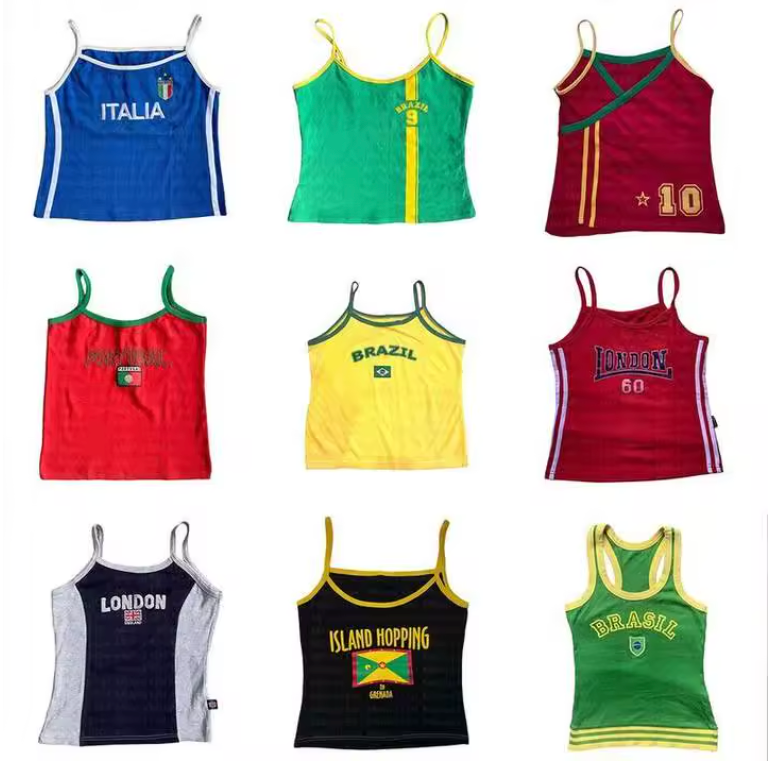 Y2k Womens Summer Camis Tanks Tops Sleeveless Cotton Bustier Unpadded Vest Crop Top Seamless Tees Traf 2023 Woman Tops Crop Tops