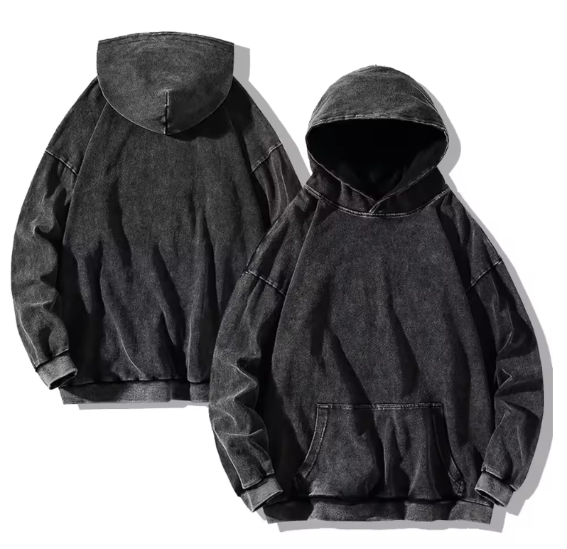 Vintage Washed Hoodies Men Women Cotton Retro Long Sleeve Harajuku Sweatshirts Fashion Loose Pullover Y2k Hip Hop Streetwear