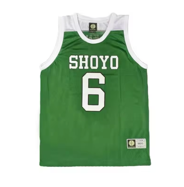 Shoyo Shohoku School Basketball Team Jersey Anime Cosplay Costume Fujima Kenji Nagano Mitsu Slam Dunk Jersey Sports Wear Uniform